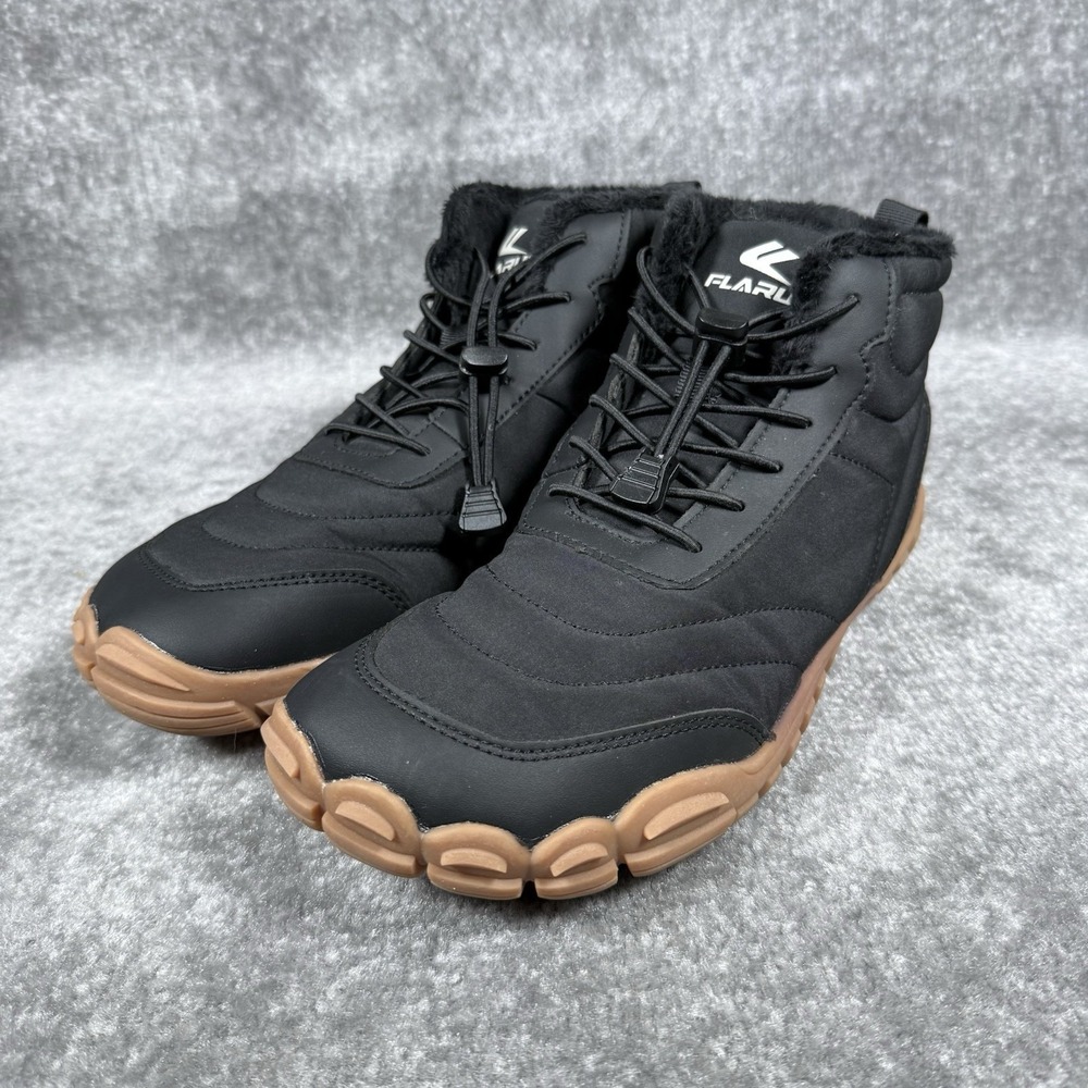 Flarut Boots Women's EU 41 US 9.5-10 Black Barefoot Snow Winter Slip On Cinch